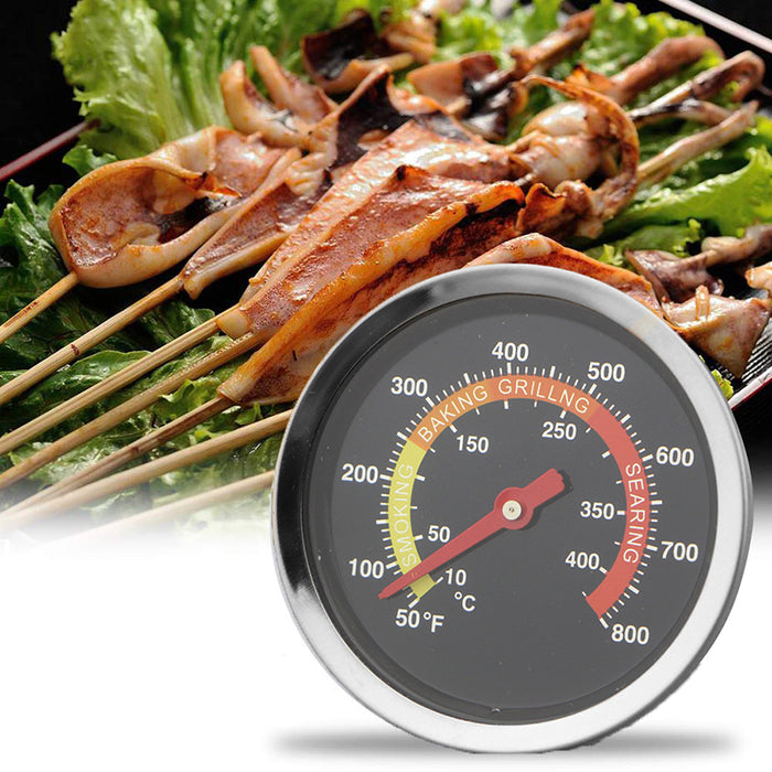 BBQ Smoker Grill Thermometer Gauge 10-400C Stainless