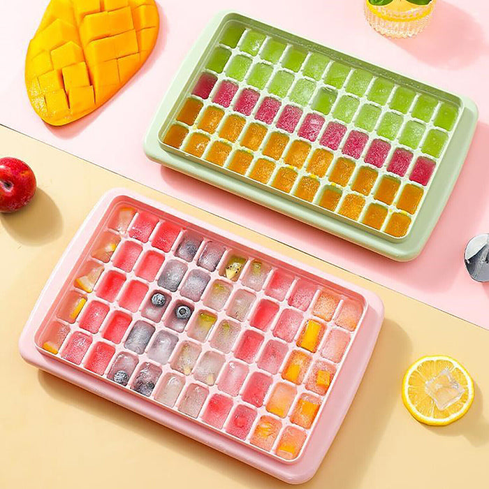 55 Grid Ice Cube Tray with Lid Storage Box and Scoop Set