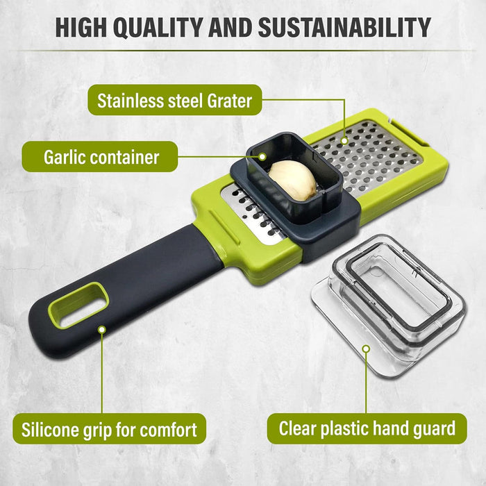 2 Pcs Manual Garlic Grinders 430 Stainless Steel Ergonomic