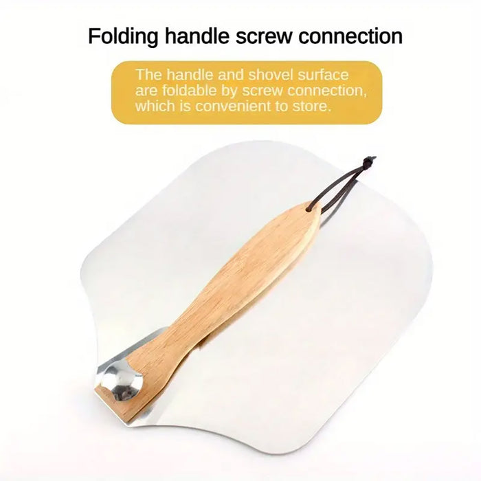 4 Piece Pizza Tool Set 12 Inch Aluminum Shovel Folding Handle