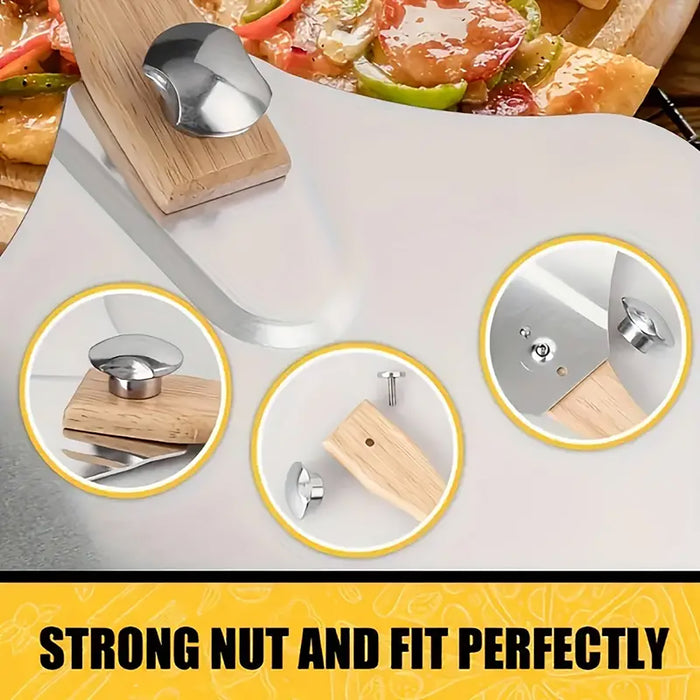 4 Piece Pizza Tool Set 12 Inch Aluminum Shovel Folding Handle