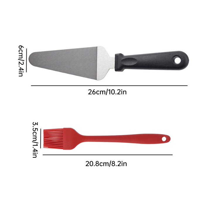 4 Piece Pizza Tool Set 12 Inch Aluminum Shovel Folding Handle