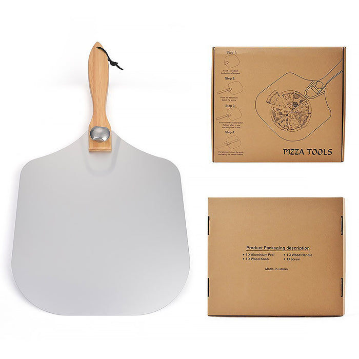 4 Piece Pizza Tool Set 12 Inch Aluminum Shovel Folding Handle