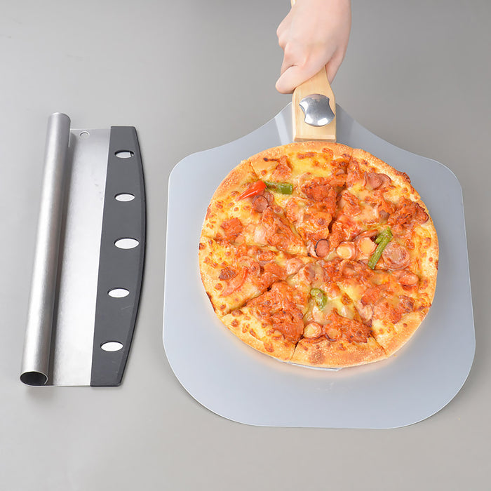 4 Piece Pizza Tool Set 12 Inch Aluminum Shovel Folding Handle