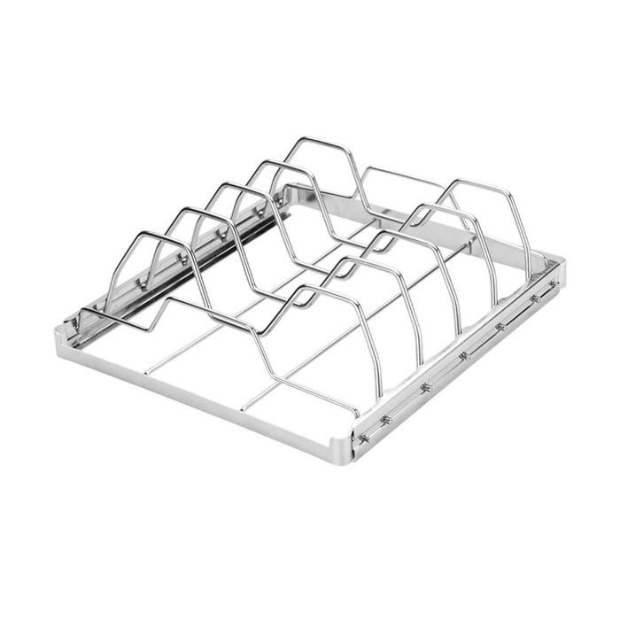 430 Stainless Steel Foldable BBQ Rib Rack Grill Net 26.6 x 22.2 cm