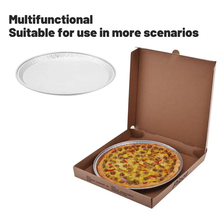 50 Pcs Disposable Aluminium Foil Pizza Tray Round 31 cm 940 ml Capacity