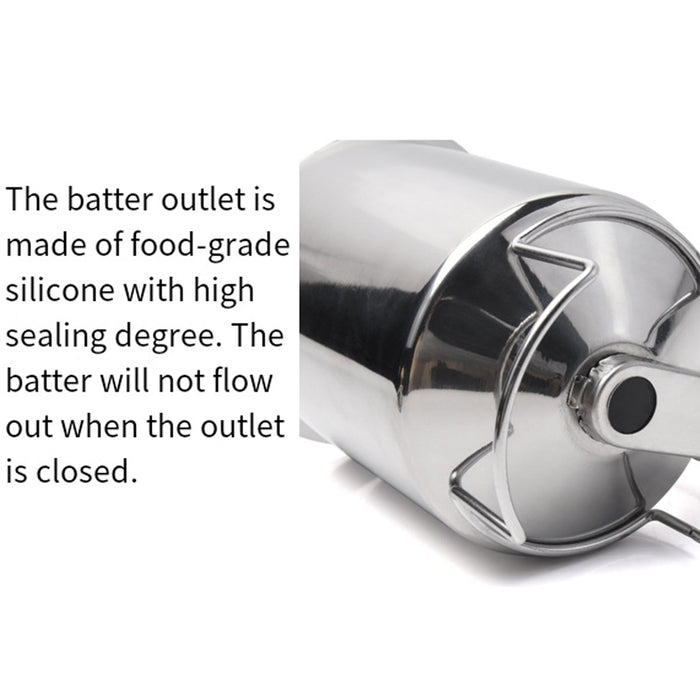 Stainless Steel Handheld Batter Dispenser Cake Funnel Mixing Separator Tool AU