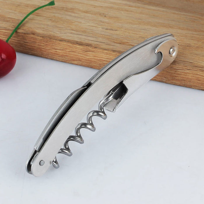 3 Pcs Seahorse Bottle Opener Stainless Steel Foldable Corkscrew