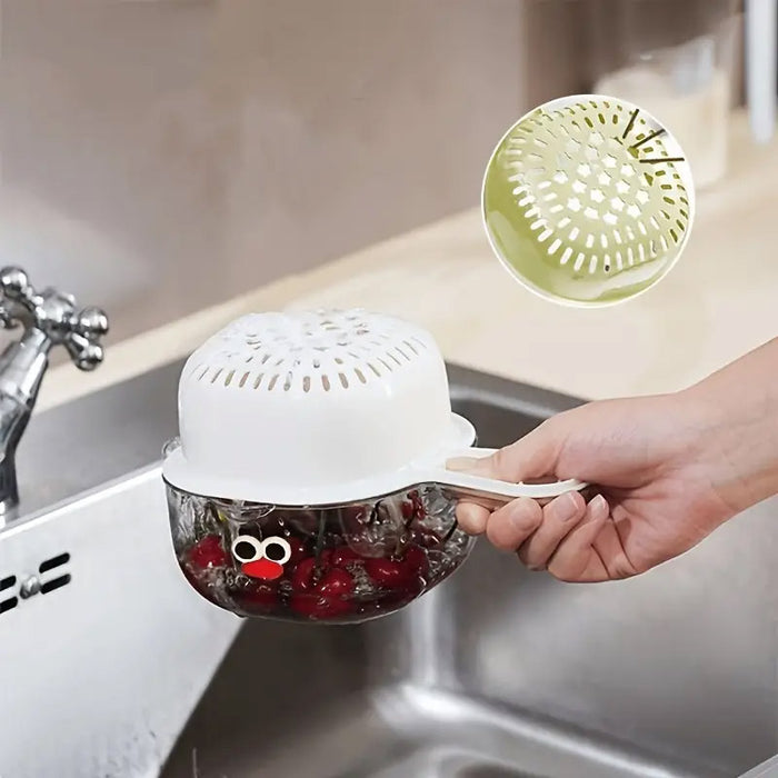 Duckbill Double Layer Draining Basket for Vegetable Washing