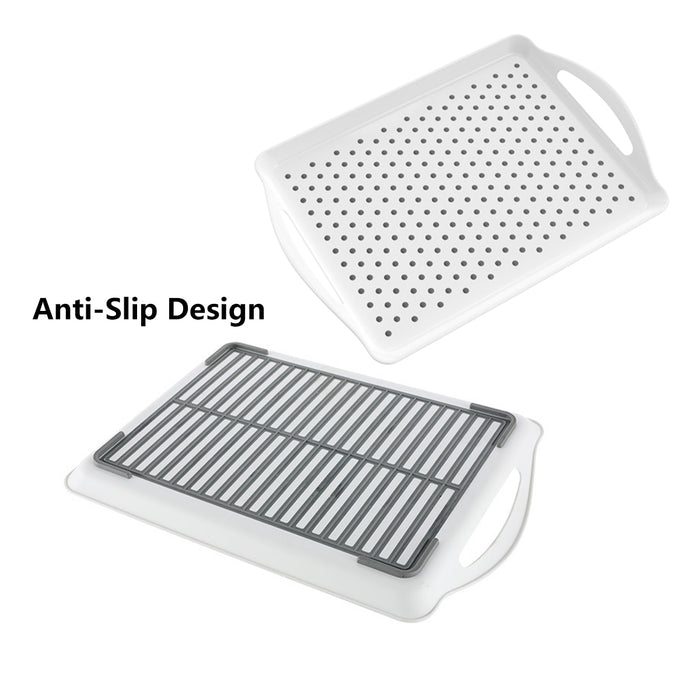 420x290x40mm Serving Tray Double Handle Non Slip, set of 2