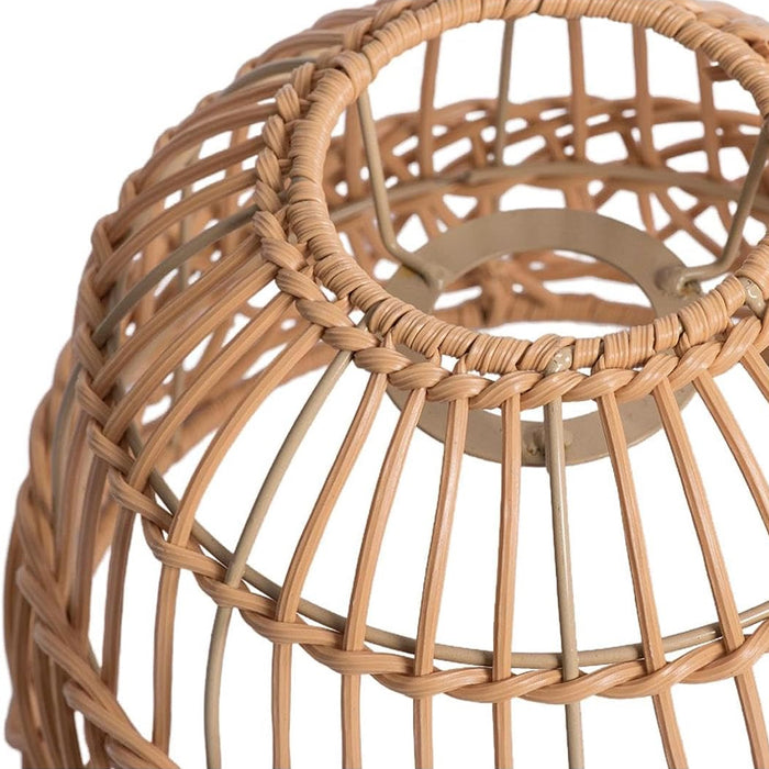 Woven Plastic Chandelier Lampshade Yellow Zen Vintage Dome