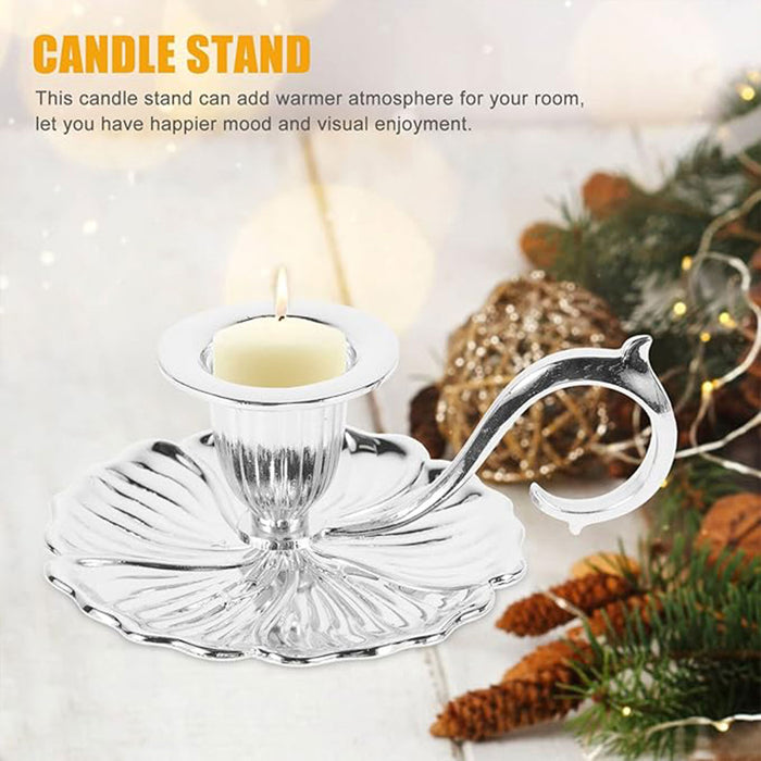 Retro Handheld Candlestick Holder, European Style Candle Stand