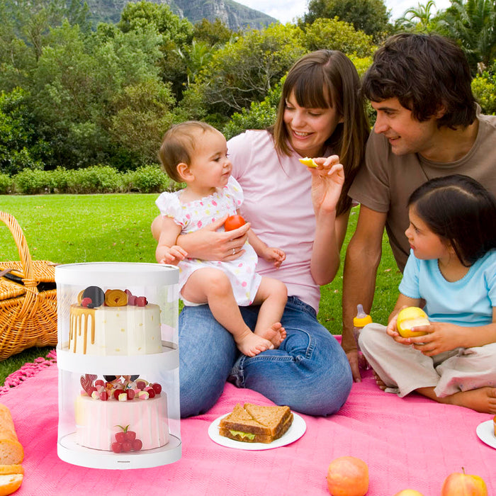 10 Pcs Transparent Round Cupcake Box Single or Double Layer