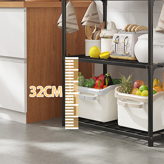 5-Tier Pot Storage Rack PP Cookware Organiser Open Shelves