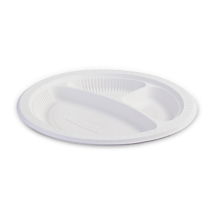 100Pcs Corn Starch Degradable Dinner Plates Eco-Friendly Disposable Tableware