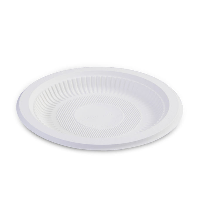 100Pcs Corn Starch Degradable Dinner Plates Eco-Friendly Disposable Tableware