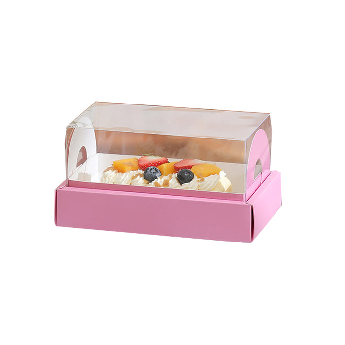 20PCS Transparent Long Cake Roll Boxes – Elegant Bakery Packaging
