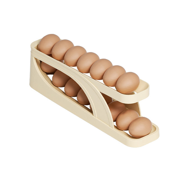 Automatic Scrolling Egg Rack Holder 2-Tier or 4-Tier Space-Saving Egg Storage