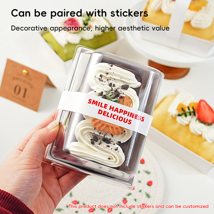 100 Pcs Clear Dessert Packaging Boxes with Insert Tray for Cupcakes in 2 Sizes