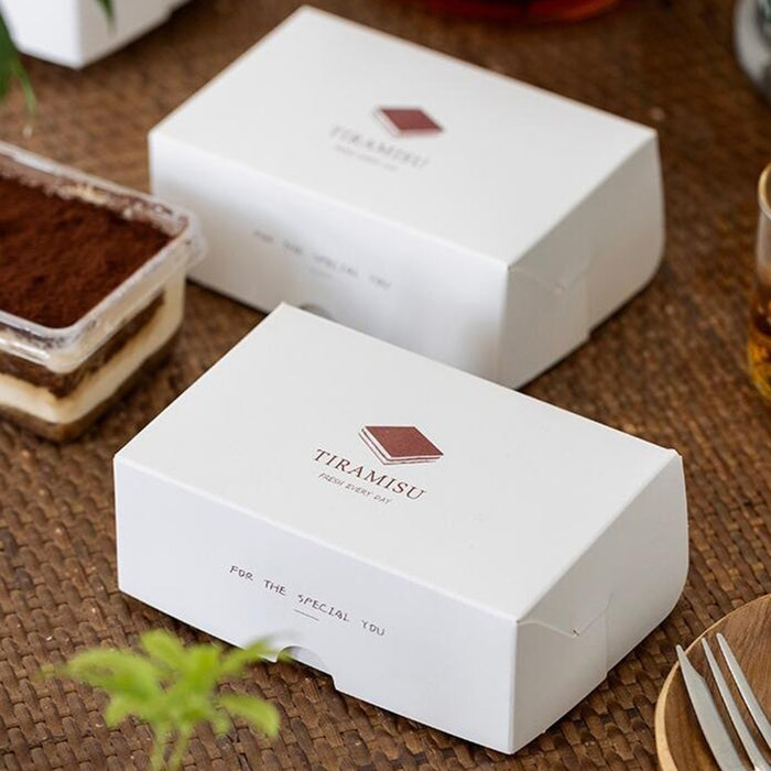 50 Pcs Food-Safe Disposable Baking Pastry Packaging Boxes