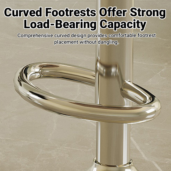 Adjustable Bar Stool with Back Anti-Slip Steel Base