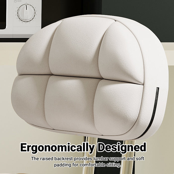 Adjustable Bar Stool with Back Anti-Slip Steel Base