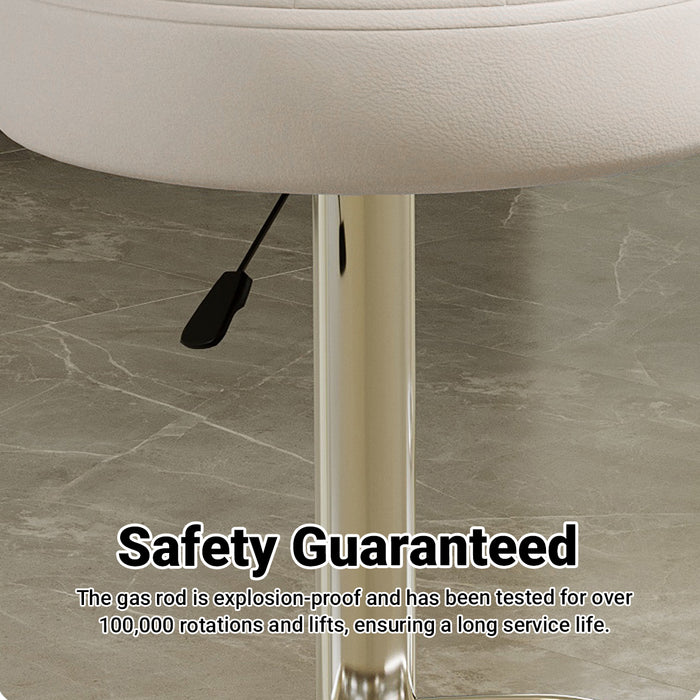Adjustable Bar Stool with Back Anti-Slip Steel Base