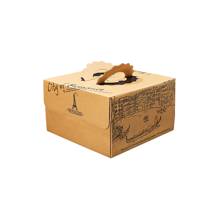 10pcs European Style Kraft Paper Cake Boxes