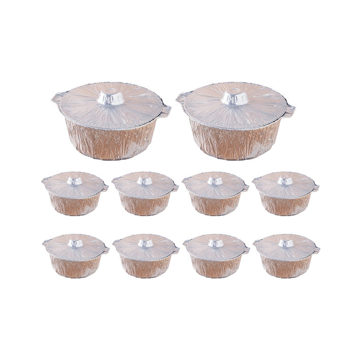 10Pcs Heavy Duty Aluminum Foil Pots for Hotpot Camping Outdoor Cooking