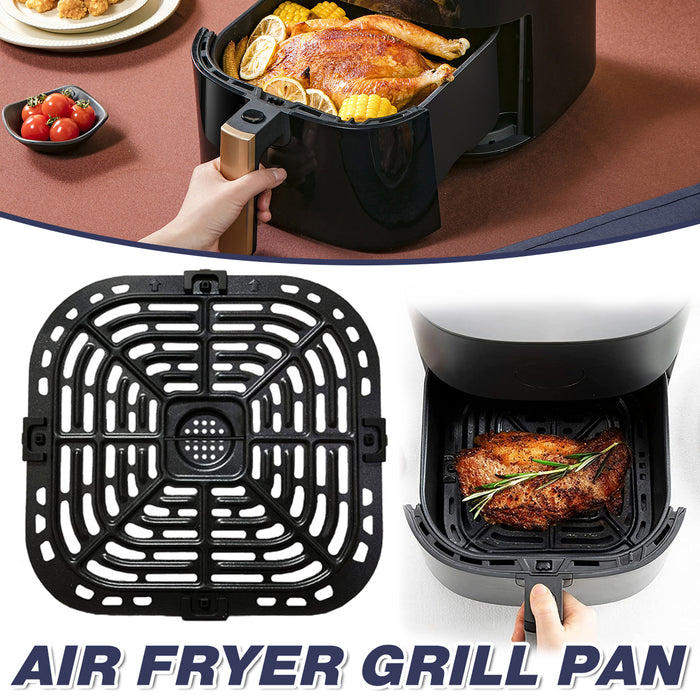 Air Fryer Steaming Plate with Corner Protectors Oil Separator 23x24cm