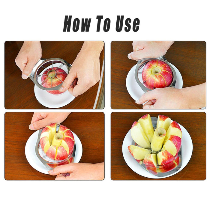 Stainless Steel Apple Corer and Slicer with Ergonomic Handles