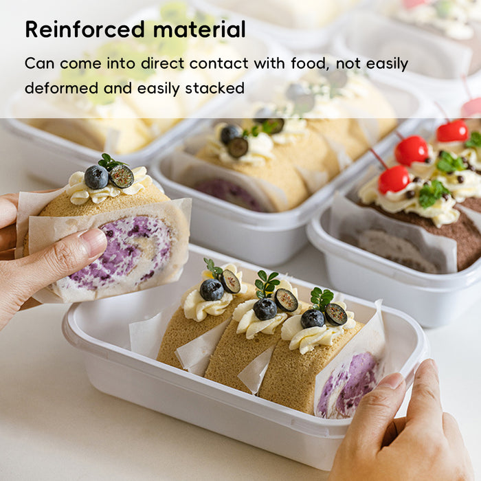 100 Pcs Clear Dessert Packaging Boxes with Insert Tray for Cupcakes in 2 Sizes