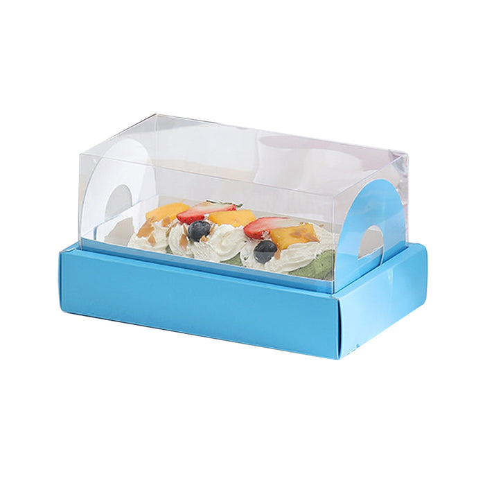 20PCS Transparent Long Cake Roll Boxes – Elegant Bakery Packaging