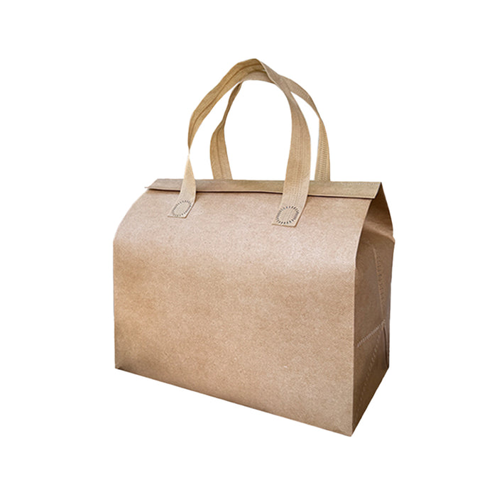 50 Pcs Thermal Insulated Takeaway Bags with Handle for Food Delivery in 3 Sizes