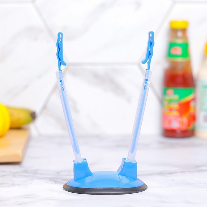 8pcs Adjustable Kitchen Bag Holder Stand Food Storage Organizer