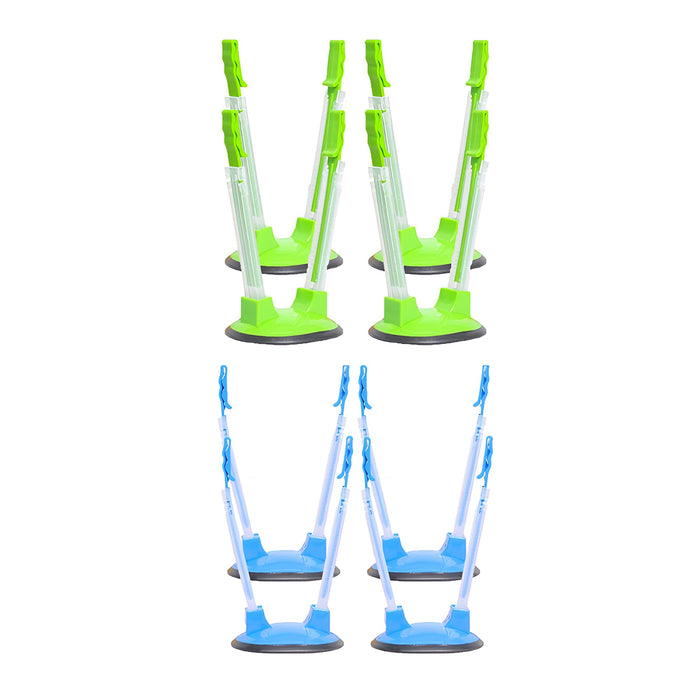 8pcs Adjustable Kitchen Bag Holder Stand Food Storage Organizer