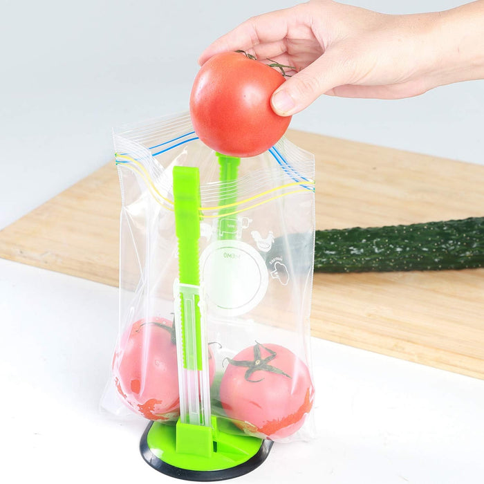 8pcs Adjustable Kitchen Bag Holder Stand Food Storage Organizer