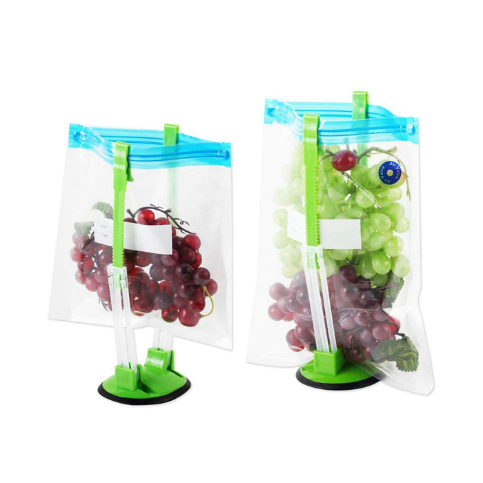 8pcs Adjustable Kitchen Bag Holder Stand Food Storage Organizer