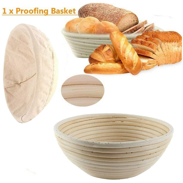 14 Piece Bread Baking Set Rattan Baskets Tool Kit
