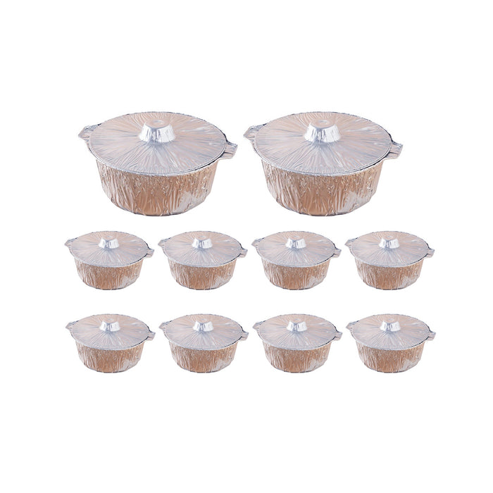 10Pcs Heavy Duty Aluminum Foil Pots for Hotpot Camping Outdoor Cooking