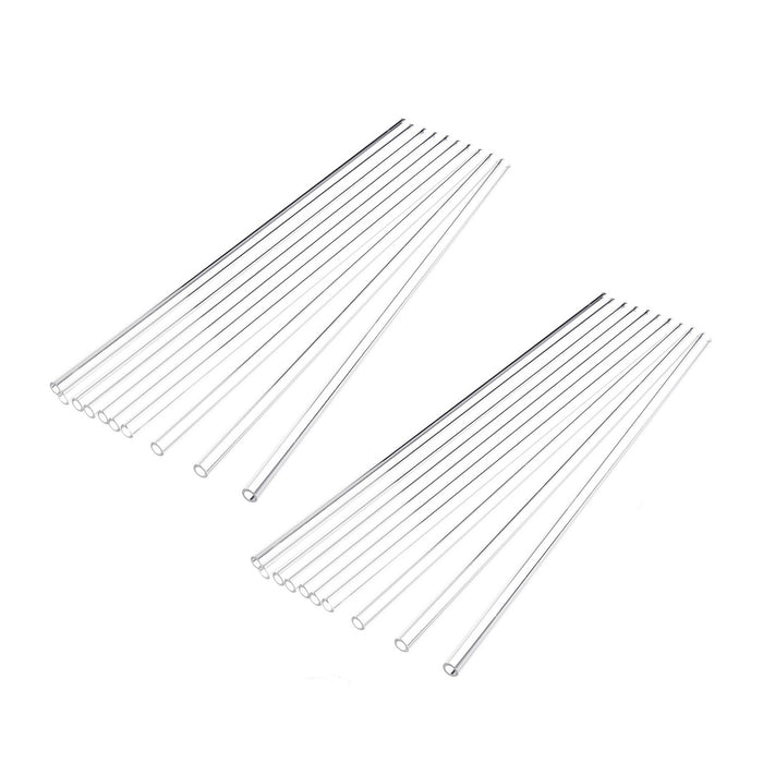 Clear Glass Straws Borosilicate, 20 cm
