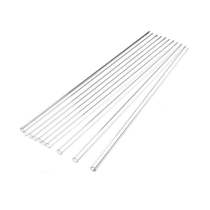 Clear Glass Straws Borosilicate, 20 cm