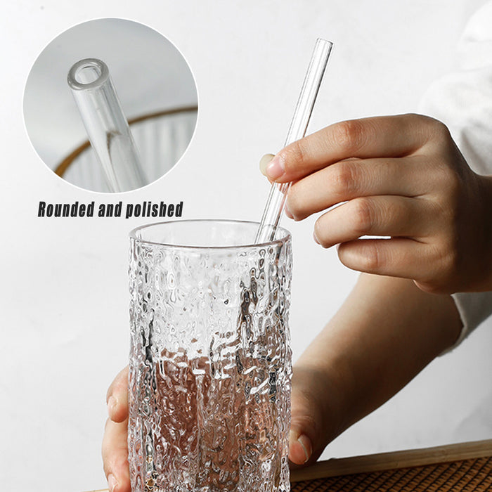 Clear Glass Straws Borosilicate, 20 cm