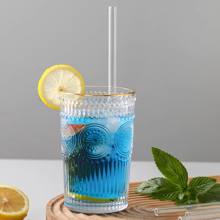 Clear Glass Straws Borosilicate, 20 cm