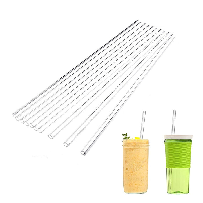 Clear Glass Straws Borosilicate, 20 cm