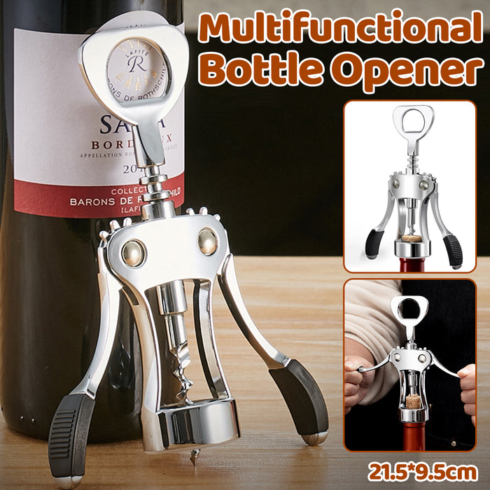 Multi Function Bottle Opener Zinc Alloy Silver for Bar