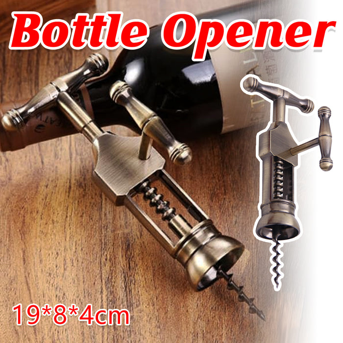 Manual Wine Bottle Opener Aluminium Alloy Ergonomic Handle