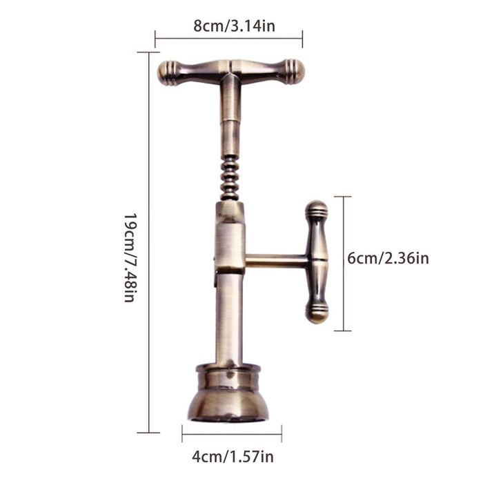 Manual Wine Bottle Opener Aluminium Alloy Ergonomic Handle