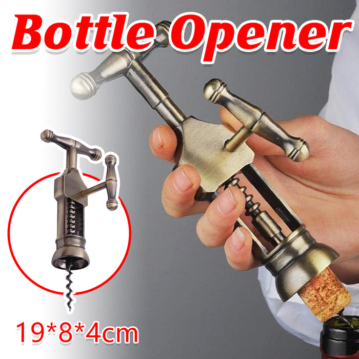 Manual Wine Bottle Opener Aluminium Alloy Ergonomic Handle