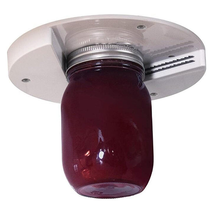 Under Cabinet Jar Opener Stainless Steel Teeth Hands-Free Lid Remover